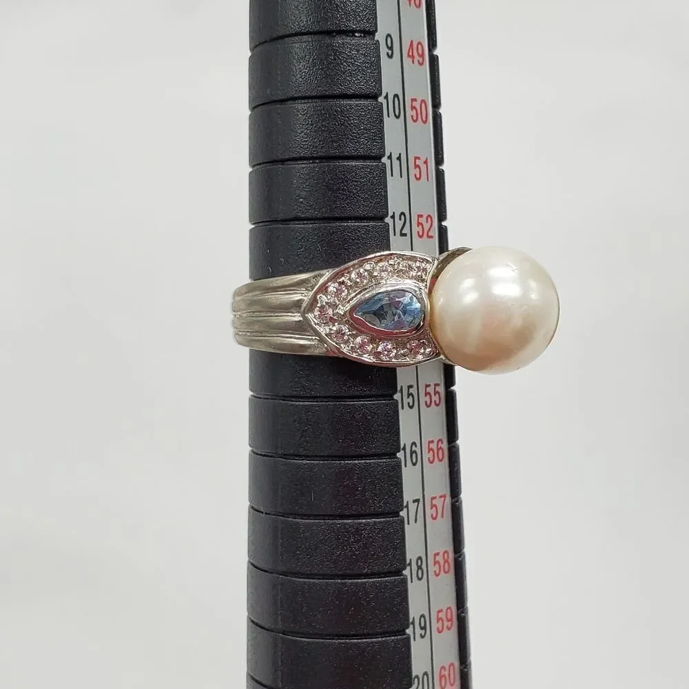 💜Premier Faux Pearl Ring Adjustable Size 7